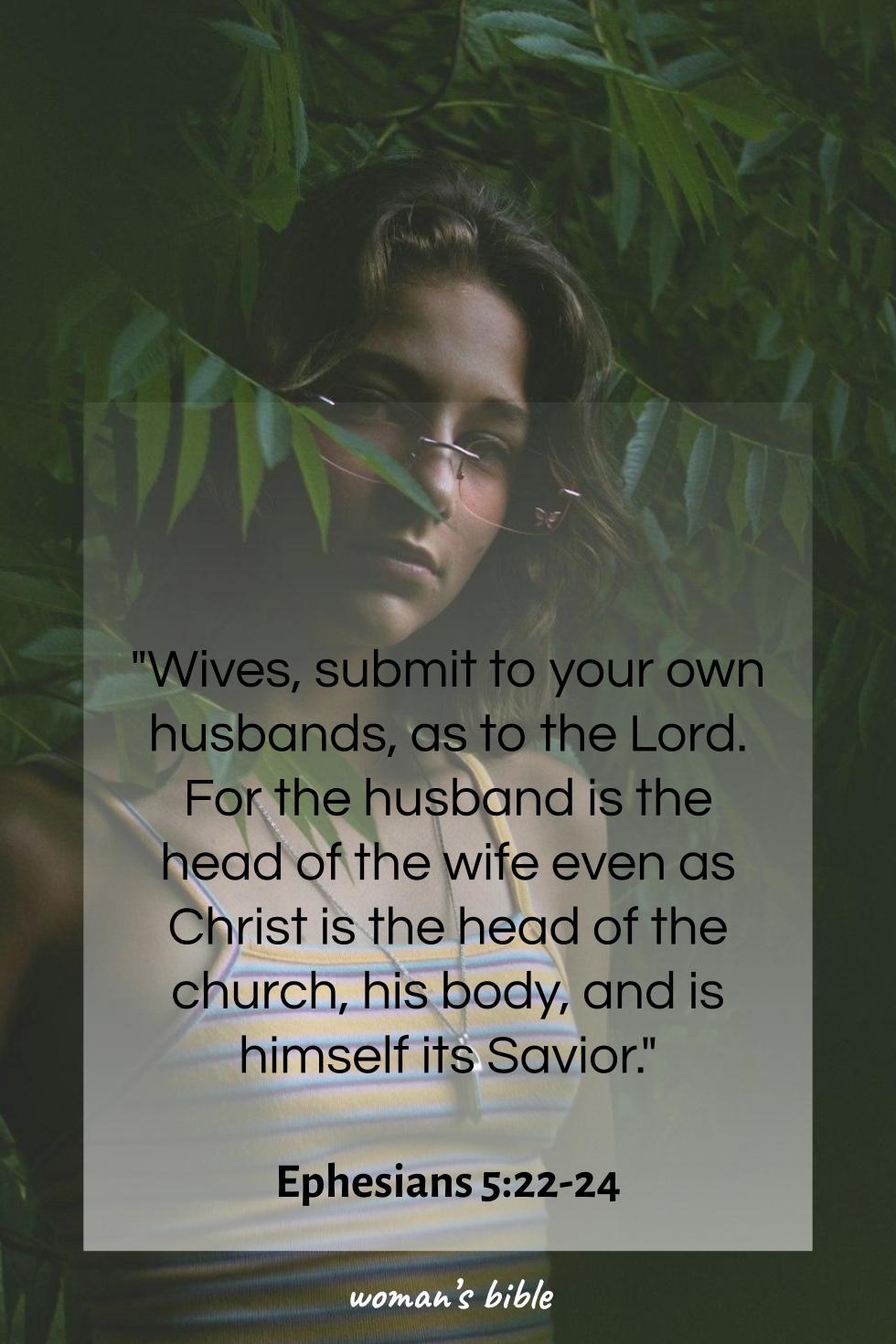 bible verses about gracious woman Ephesians 5:22-24