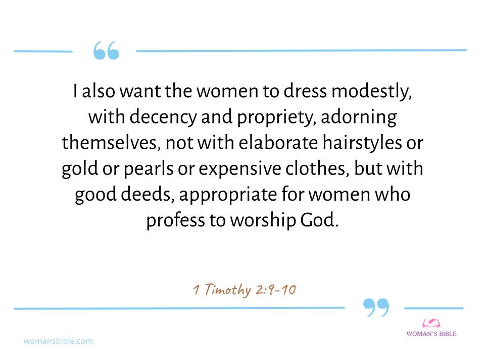 Top 17 Bible Verses about Women's Rights 1 Timothy 2:9-10