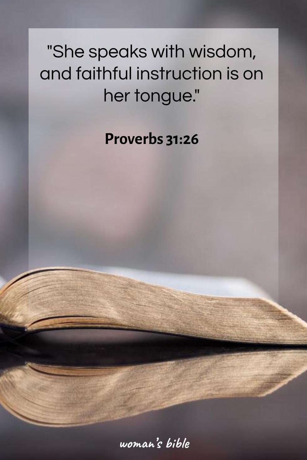 13 Empowering Bible Verses for Young Christian Women Proverbs 31:26