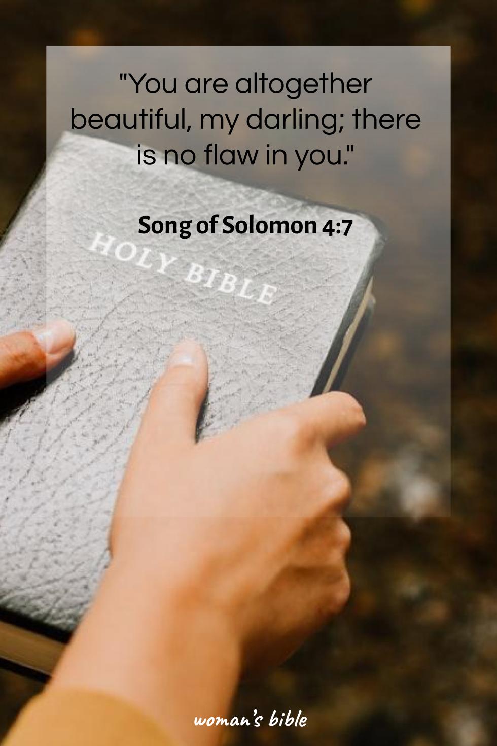 bible verses about women's self-worth Song of Solomon 4:7