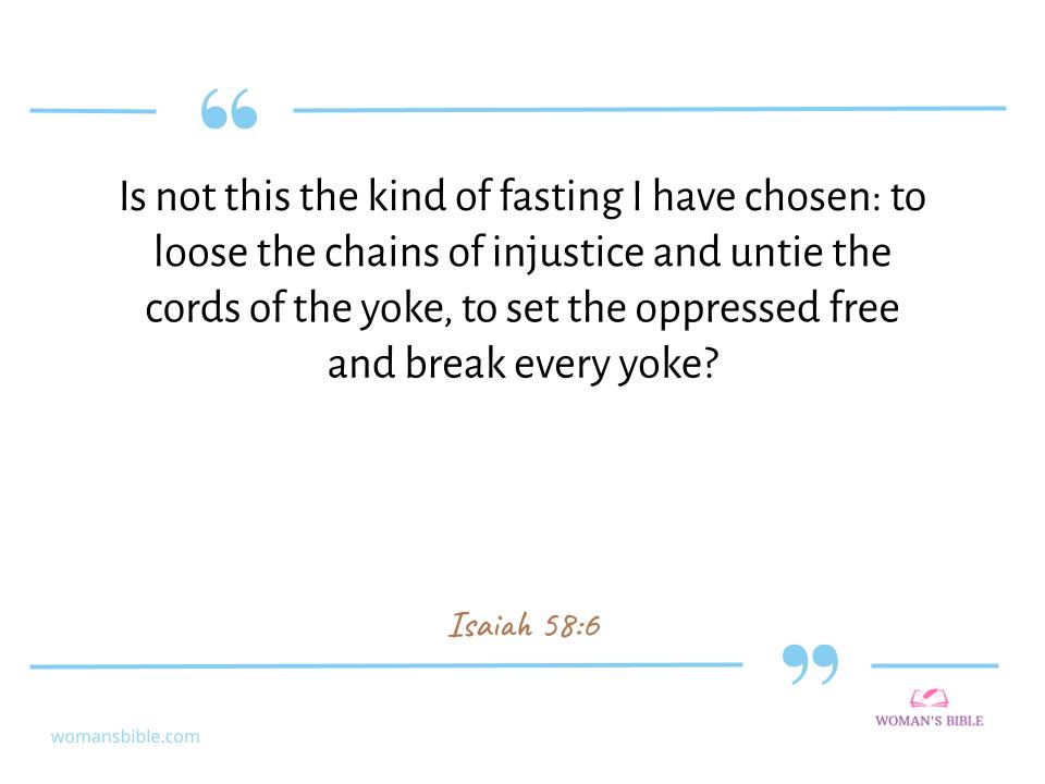 Bible Verses During Fasting Isaiah 58:6