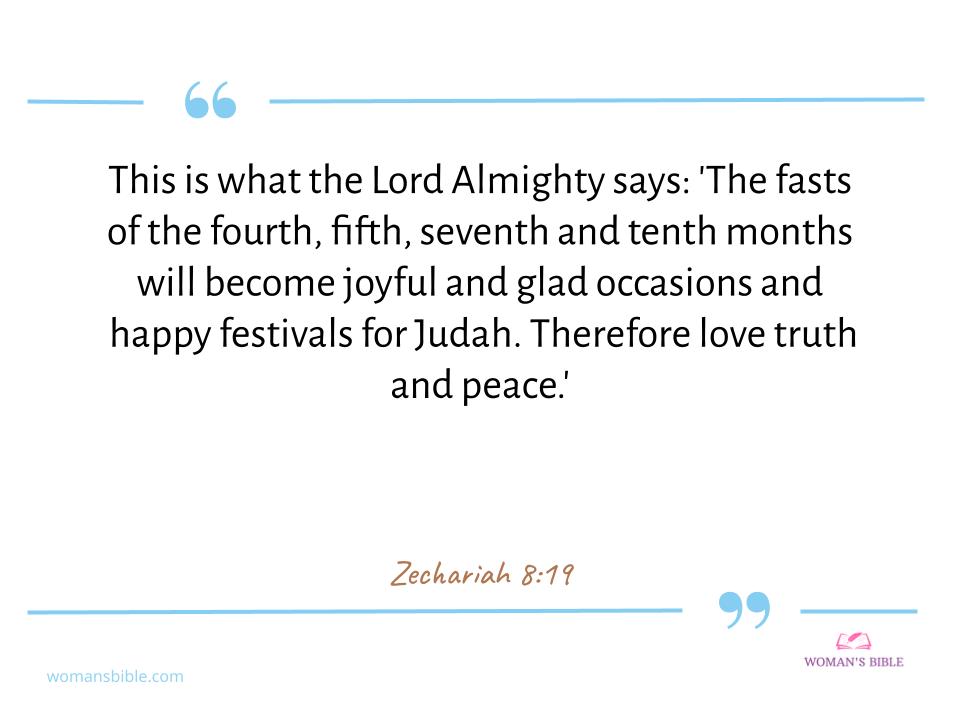 Bible Verses During Fasting Zechariah 8:19