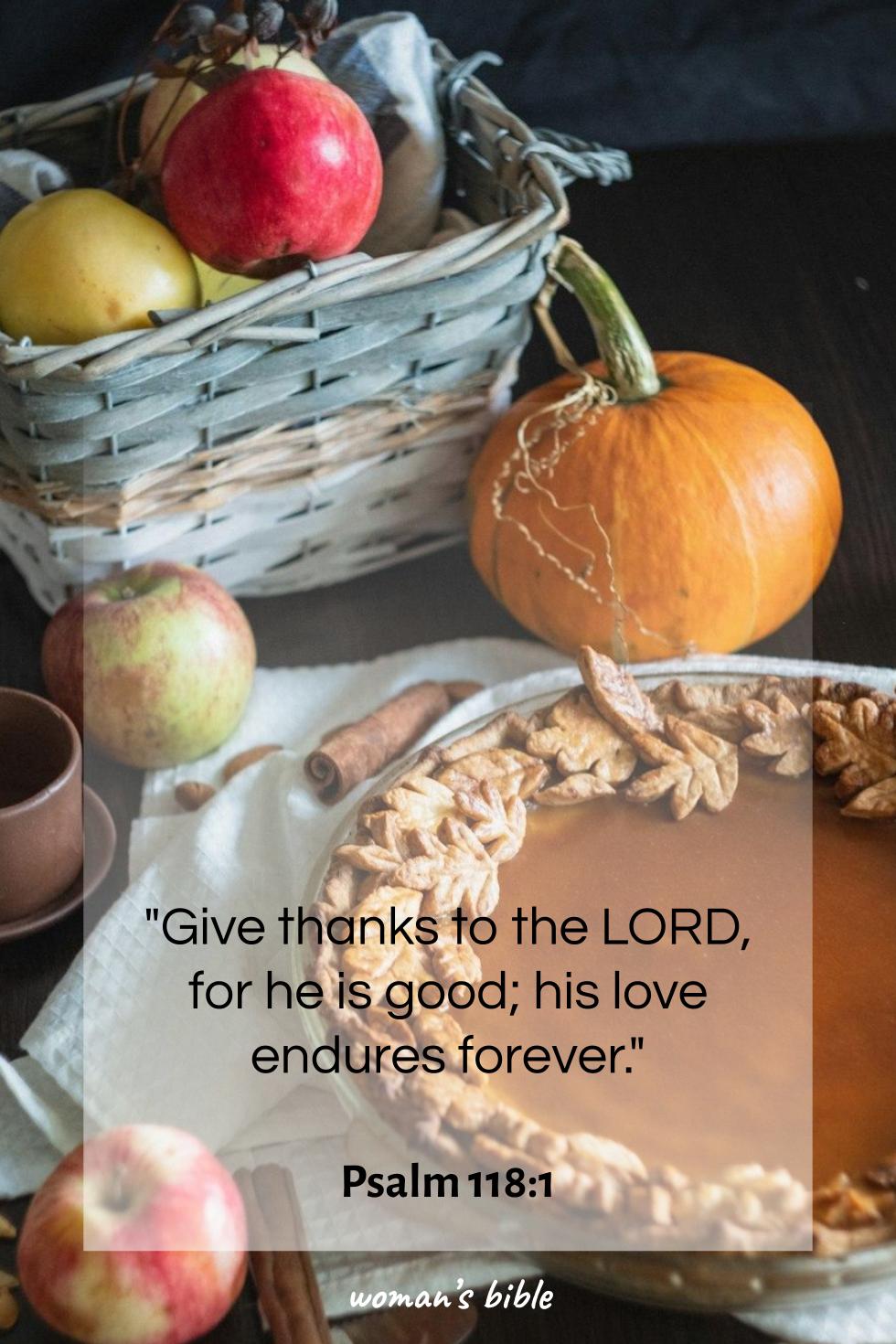 Bible Verses About Thanksgiving And Gratitude Psalm 118:1