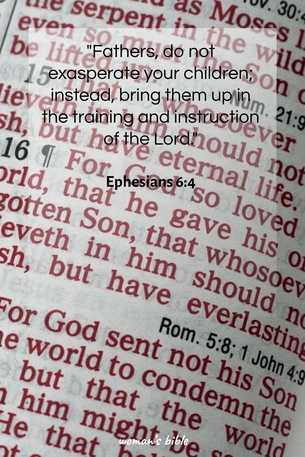 Father’s Day Scripture Verses Ephesians 6:4