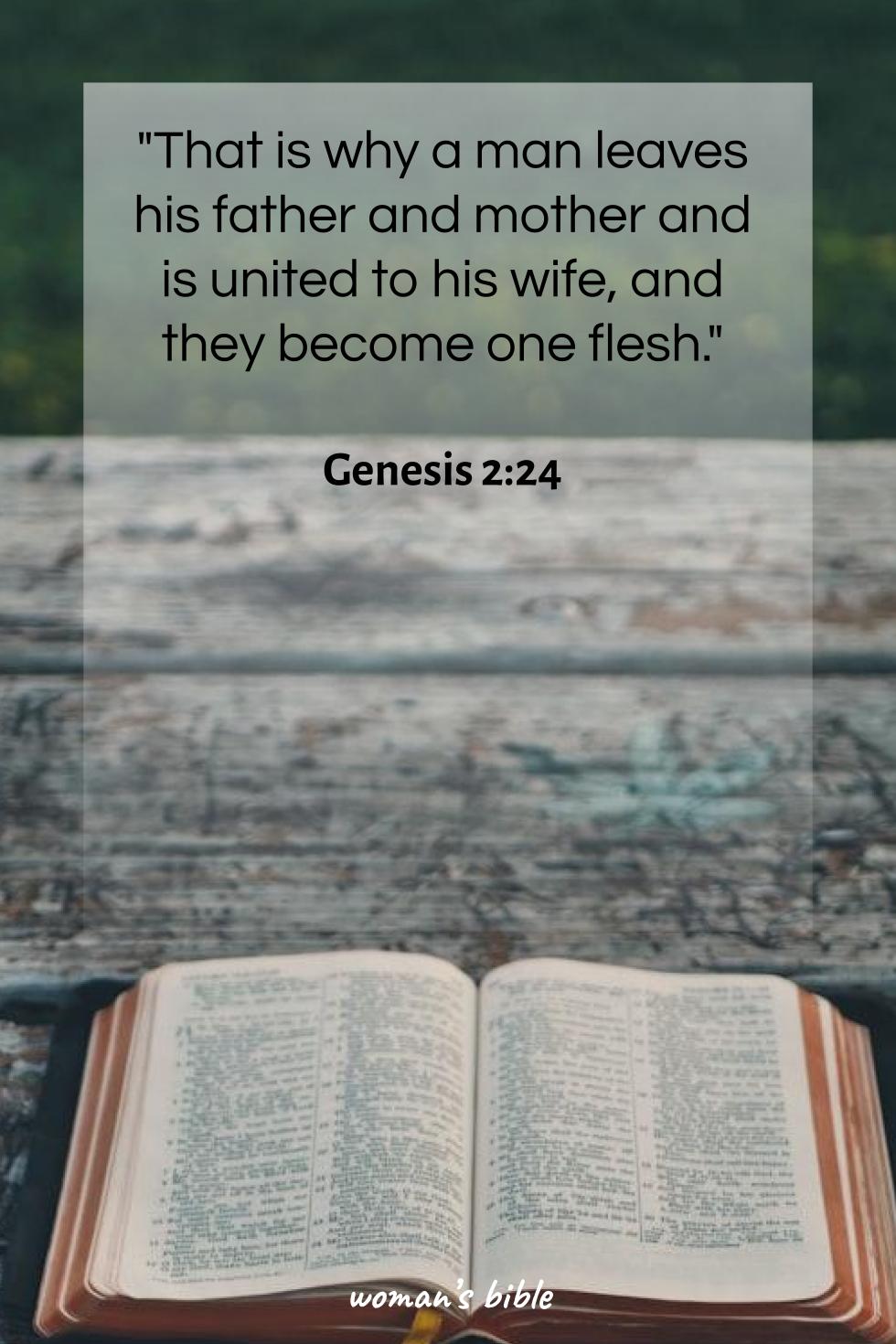 Bible Verses About Marriage & Love Genesis 2:24