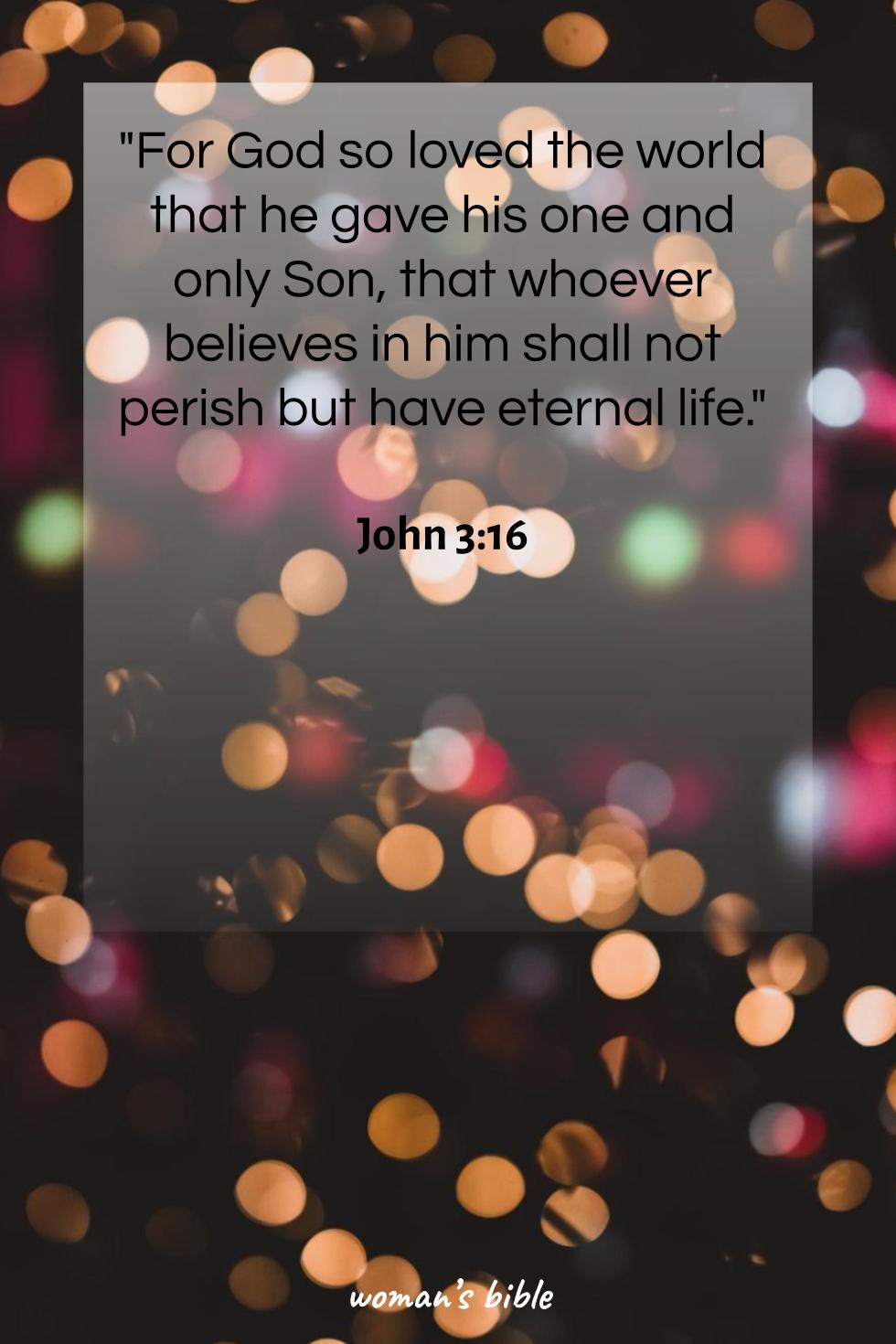 Christmas Bible Verses for Spiritual Reflection John 3:16