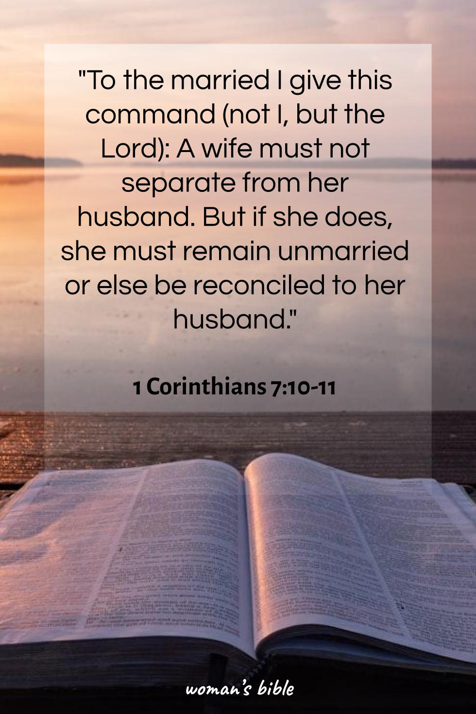 Bible Verses About Marriage & Love 1 Corinthians 7:10-11