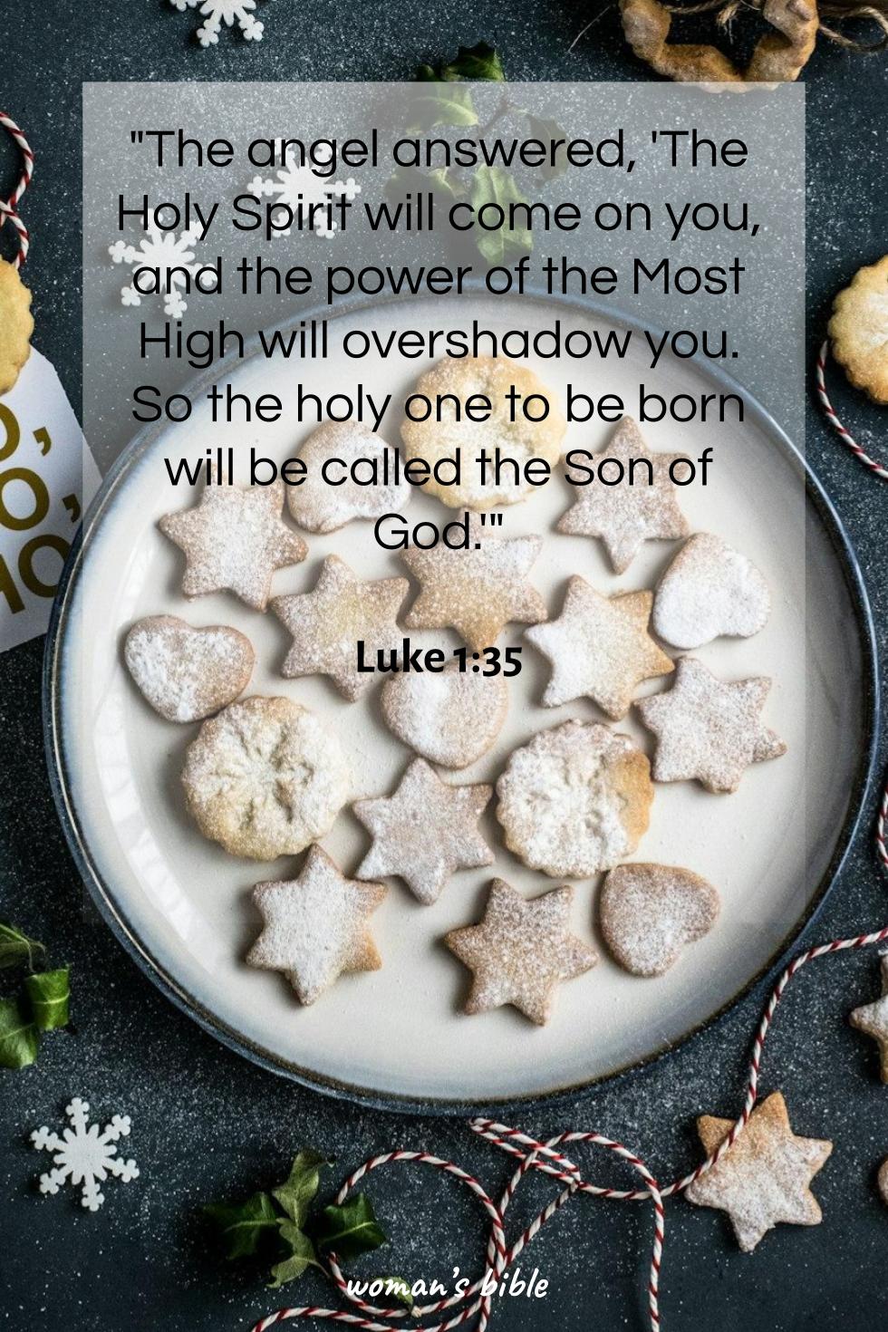 Christmas Bible Verses for Spiritual Reflection Luke 1:35