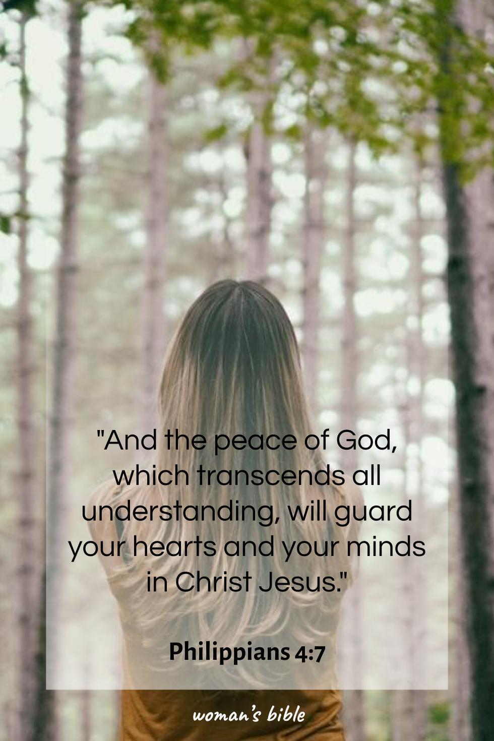 daily verse for woman Thursday, April 4th, 2024 Philippians 4:7