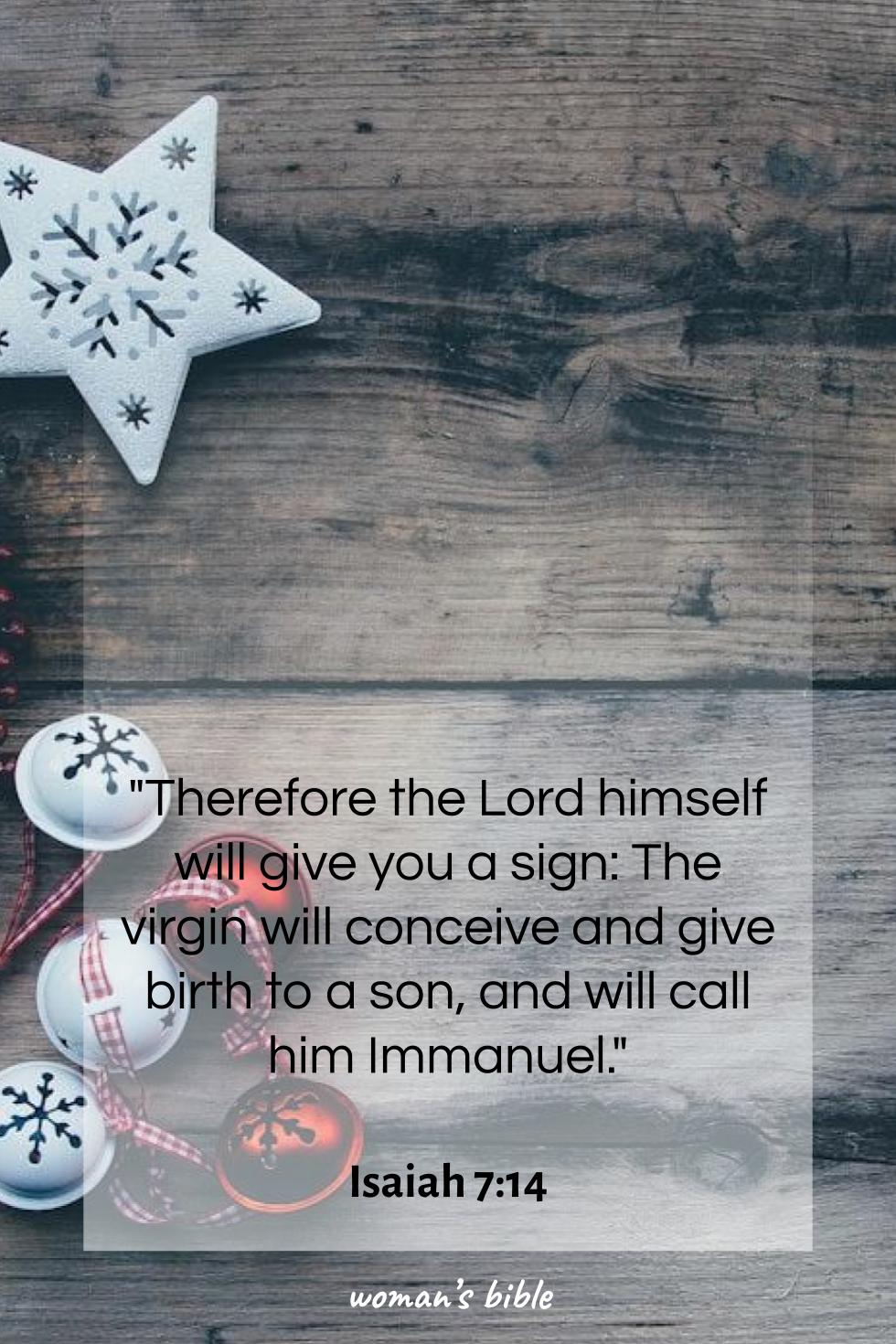 Christmas Bible Verses for Spiritual Reflection Isaiah 7:14