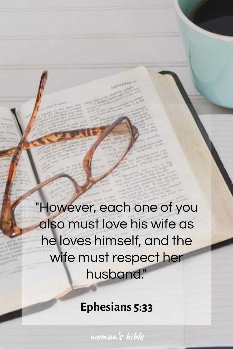 Bible Verses About Marriage & Love Ephesians 5:33