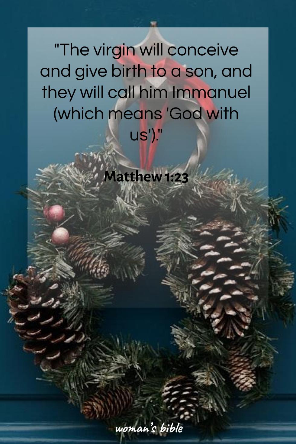 Christmas Bible Verses for Spiritual Reflection Matthew 1:23