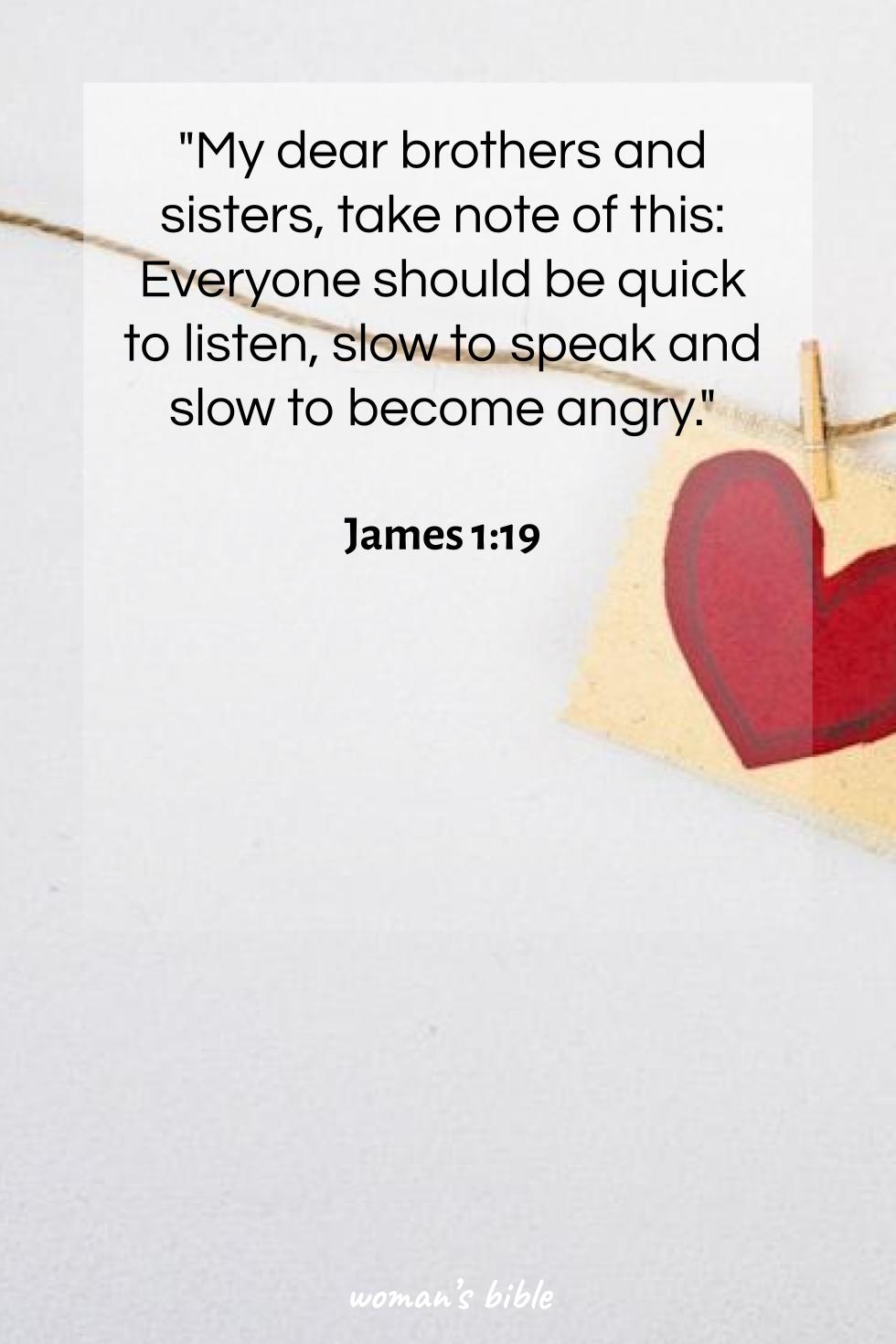 Bible Verses For A Strong Relationship With Your Boyfriend James 1:19