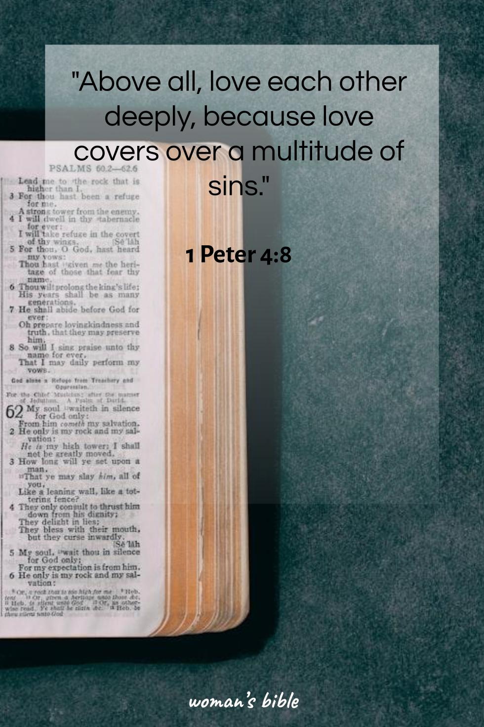 Bible Verses About Marriage & Love 1 Peter 4:8