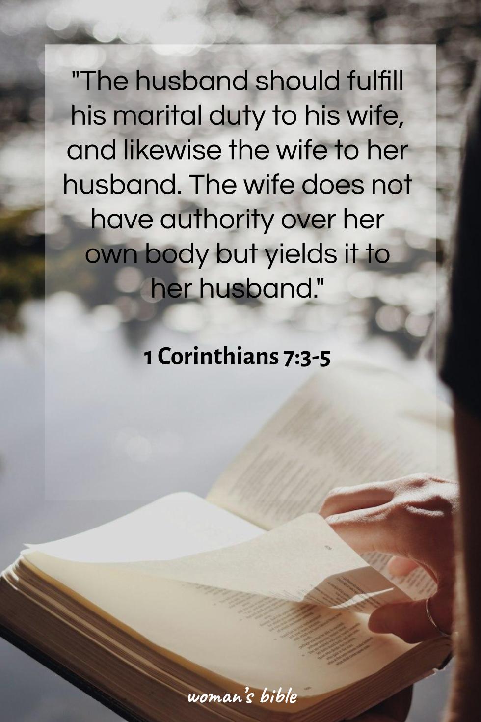 Bible Verses About Marriage & Love 1 Corinthians 7:3-5