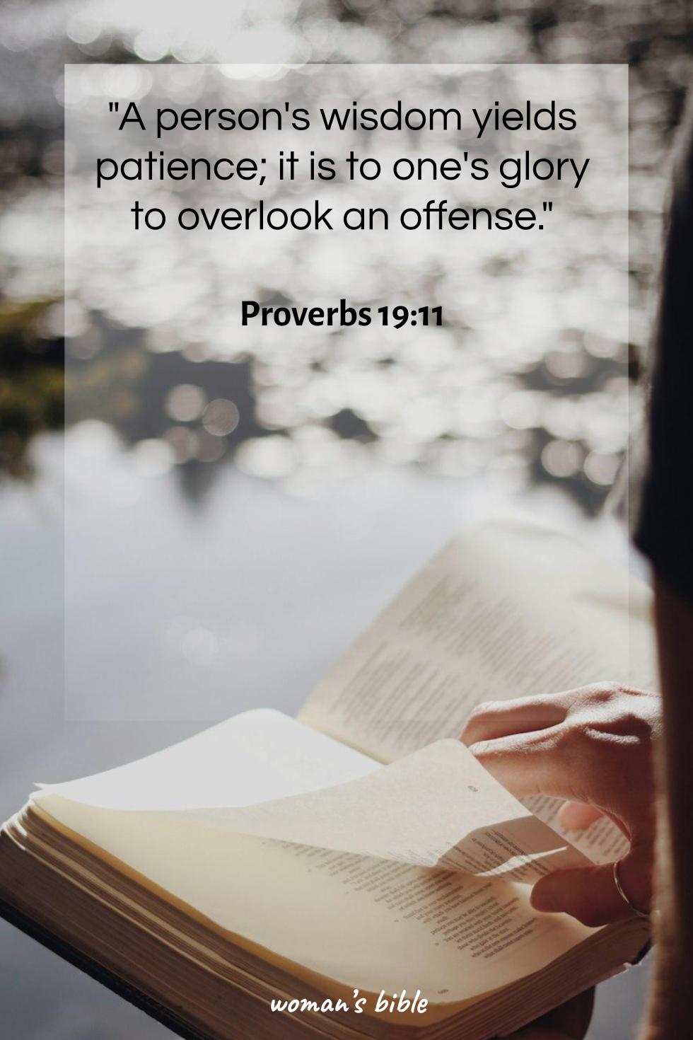 Bible Verses About Forgiving Others Who Hurt You Proverbs 19:11