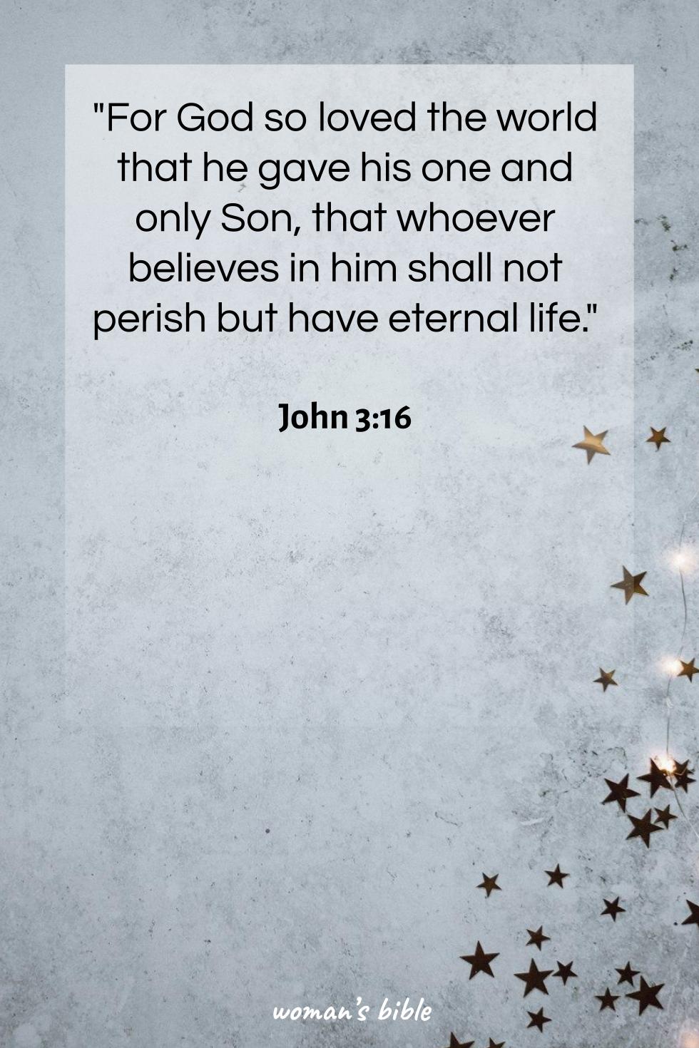 Christmas Bible Verses for Spiritual Reflection John 3:16