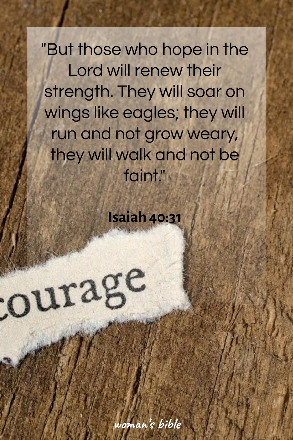 Bible Verses About Not Giving Up Isaiah 40:31