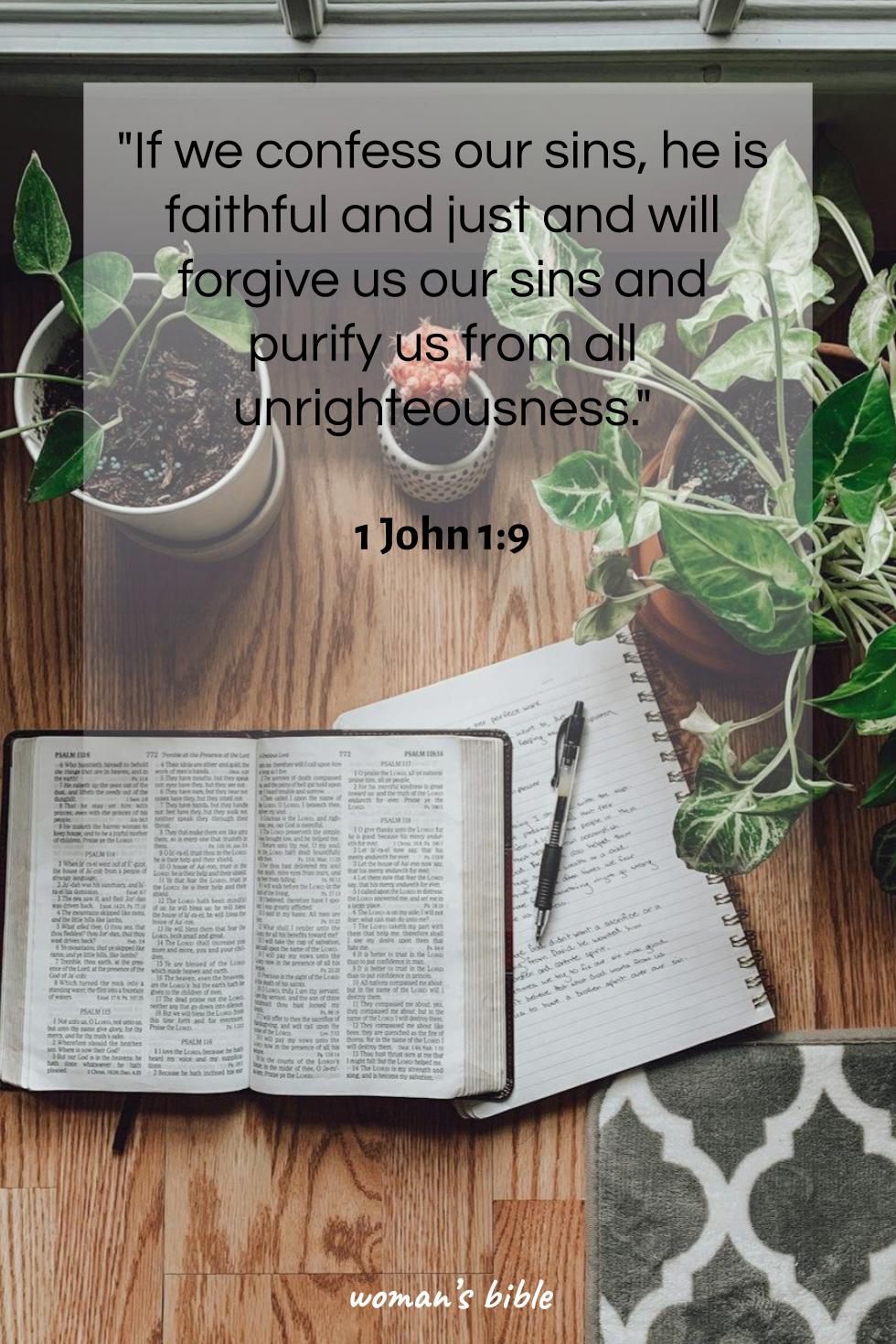 Bible Verses About Forgiving Others Who Hurt You 1 John 1:9