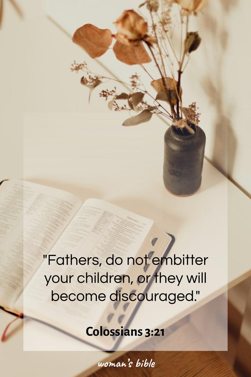 Father’s Day Scripture Verses Colossians 3:21