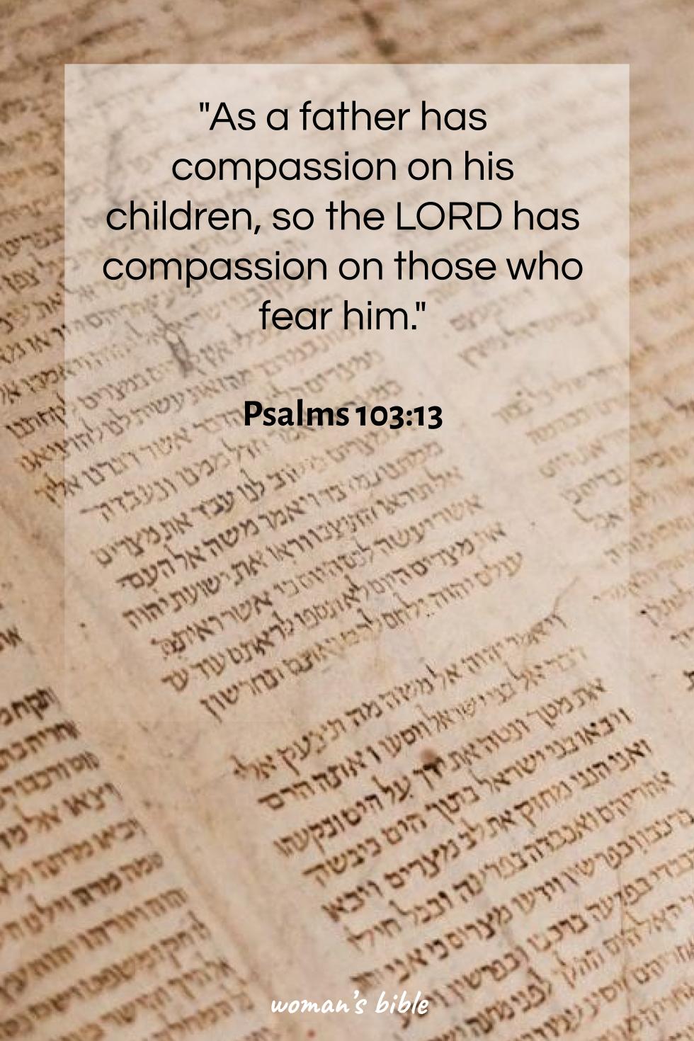 Father’s Day Scripture Verses Psalms 103:13