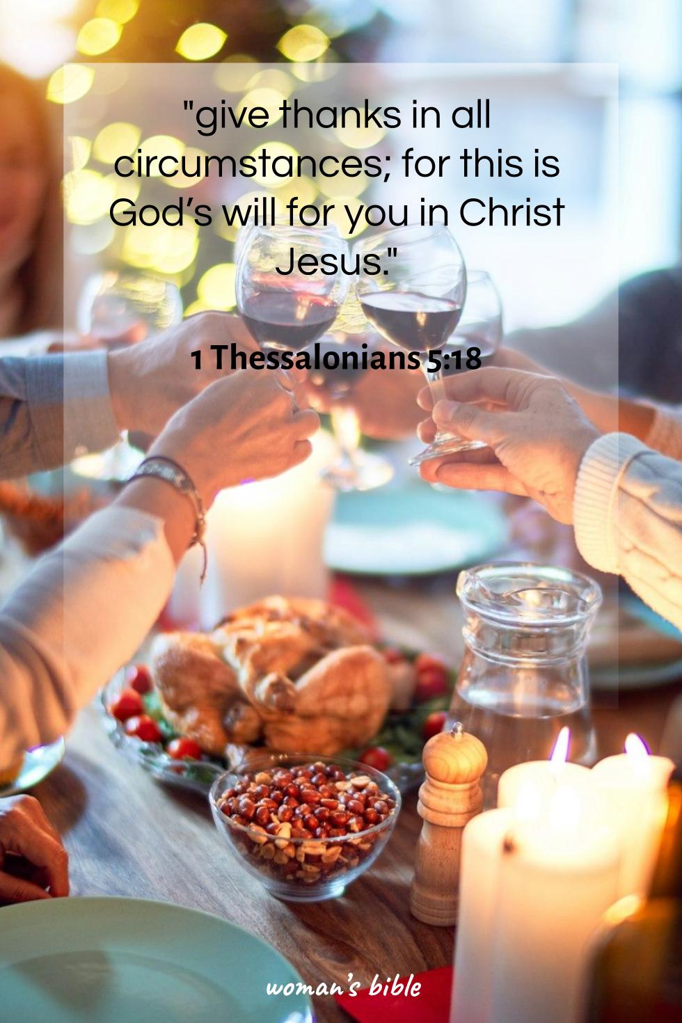 Bible Verses About Thanksgiving And Gratitude 1 Thessalonians 5:18