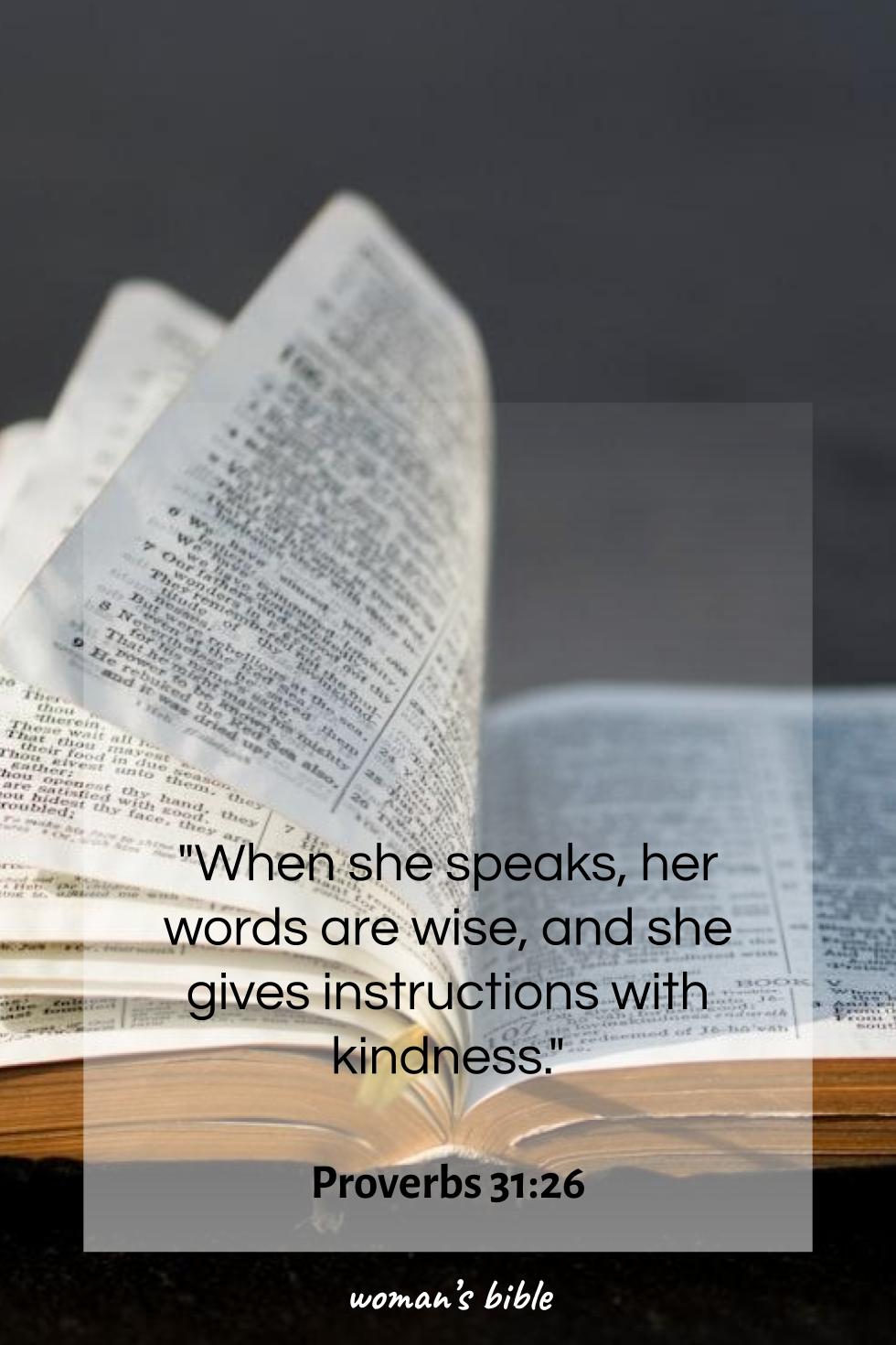 Bible Verses for Mother’s Day Proverbs 31:26