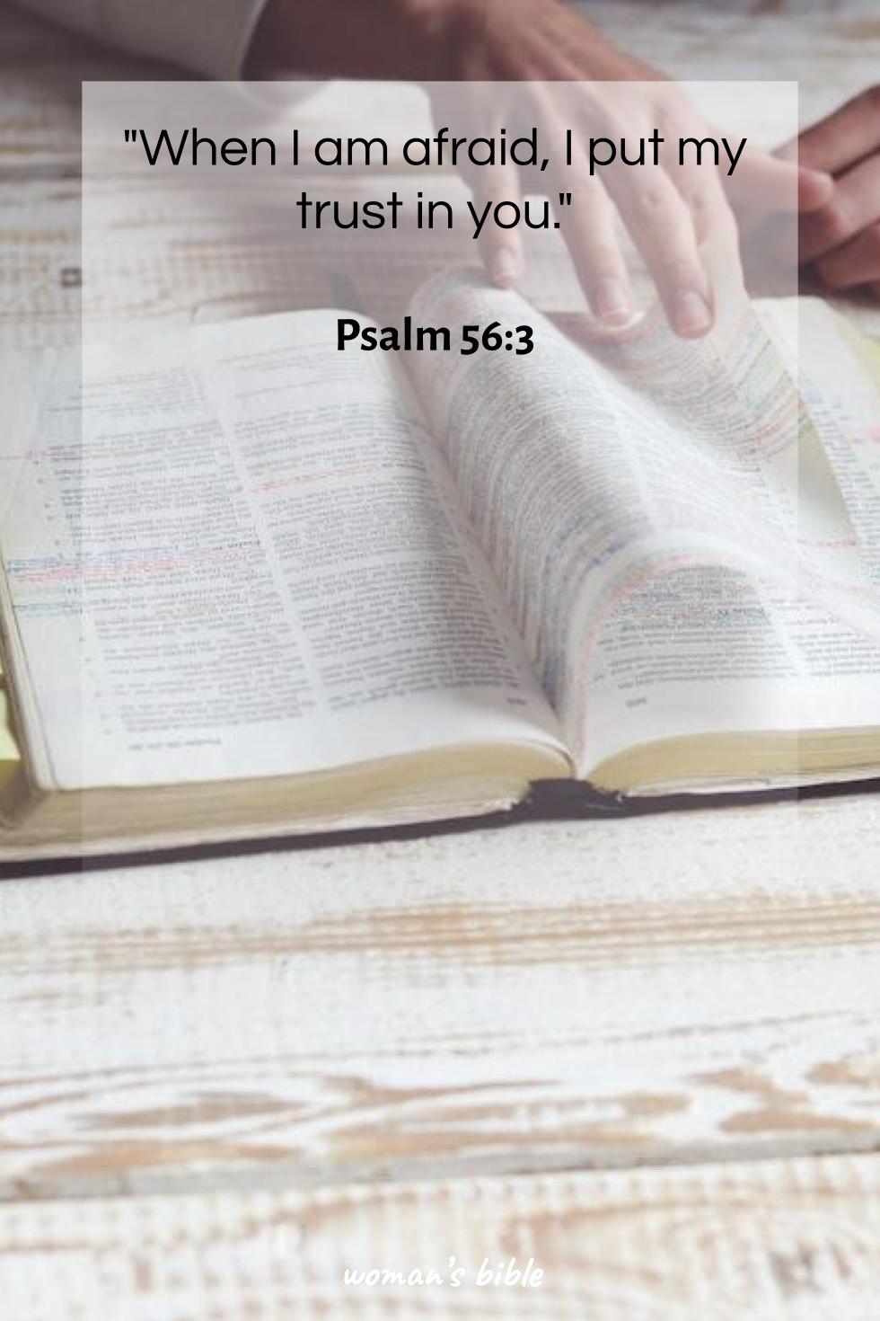 Bible Verses for Overcoming Fear and Anxiety Psalm 56:3