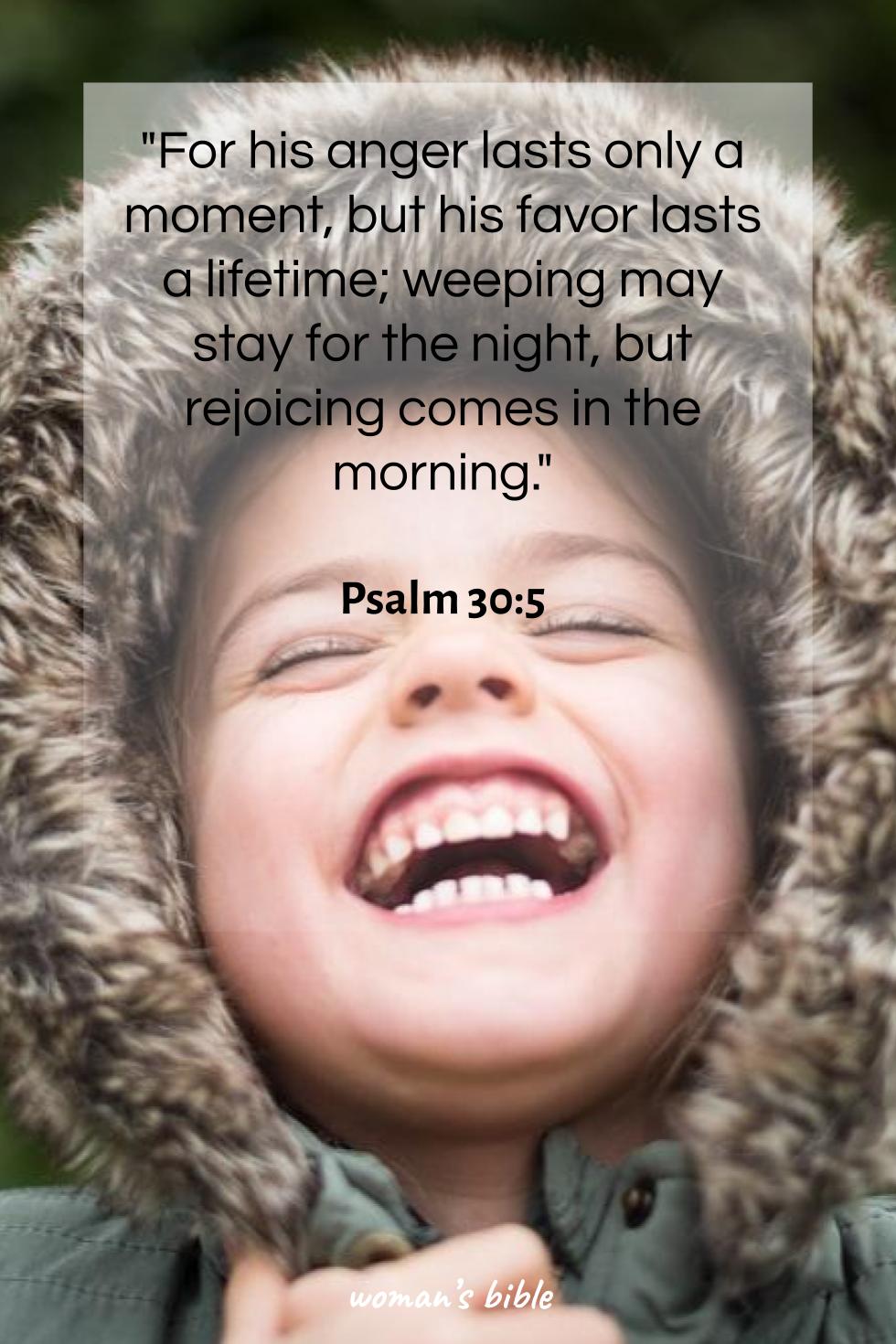 daily verse for woman Thursday, June 27th, 2024 Psalm 30:5