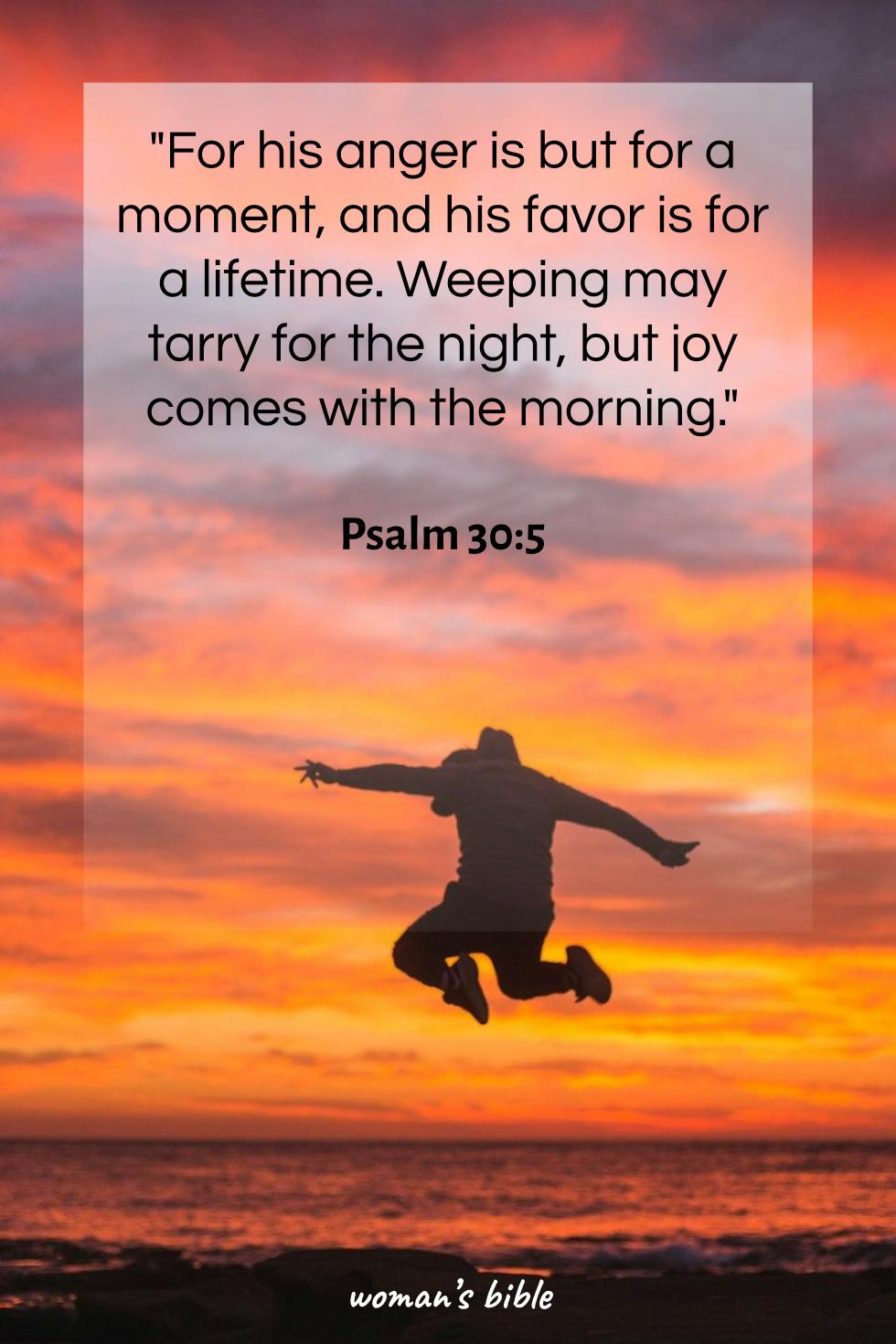 daily verse for woman Friday, July 12th, 2024 Psalm 30:5