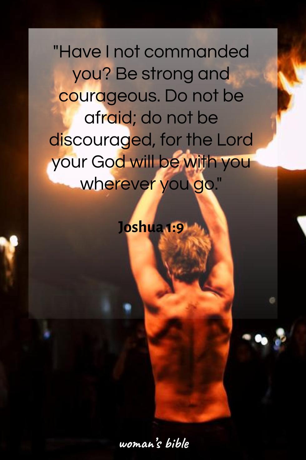 daily verse for woman Thursday, August 8th, 2024 Joshua 1:9