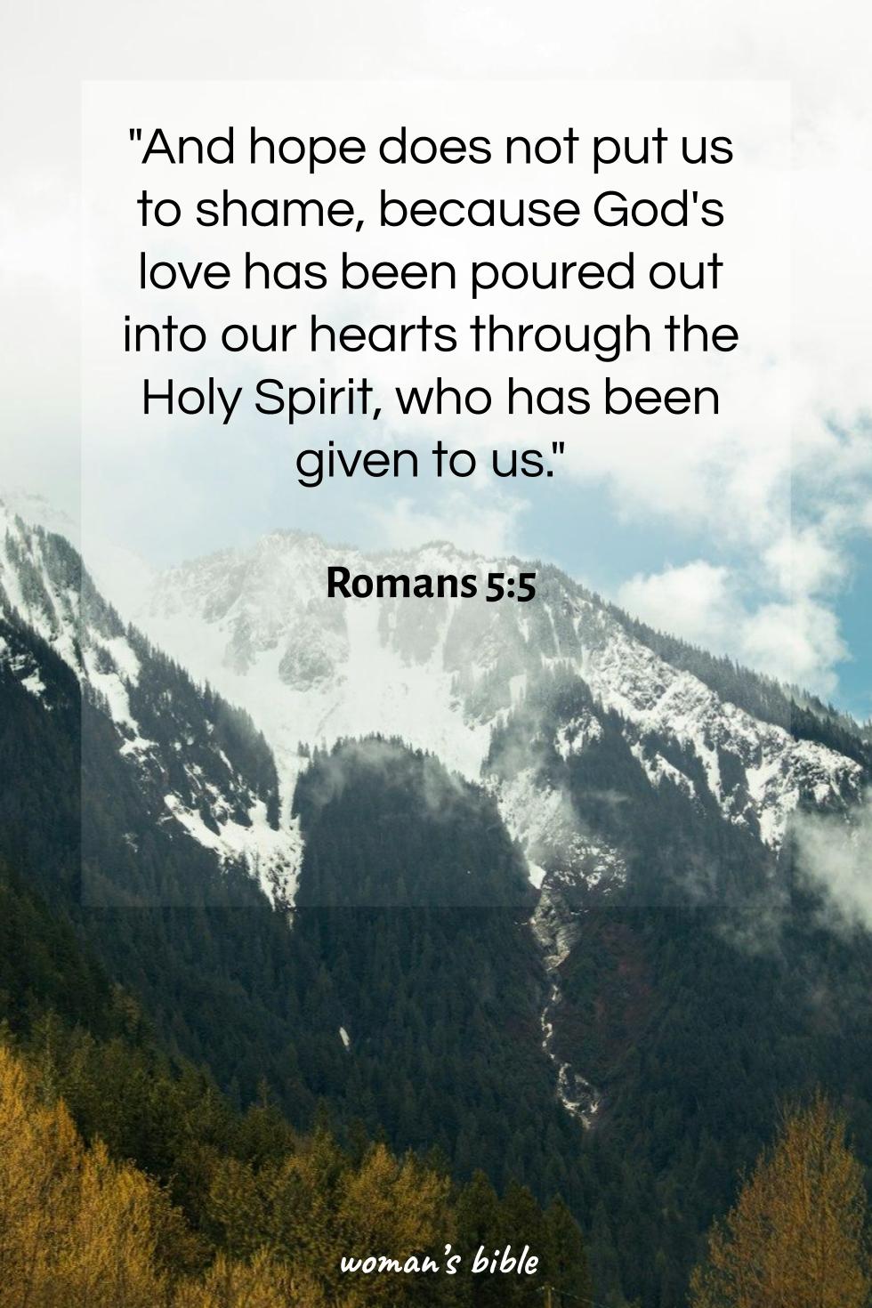 daily verse for woman Friday, September 20th, 2024 Romans 5:5