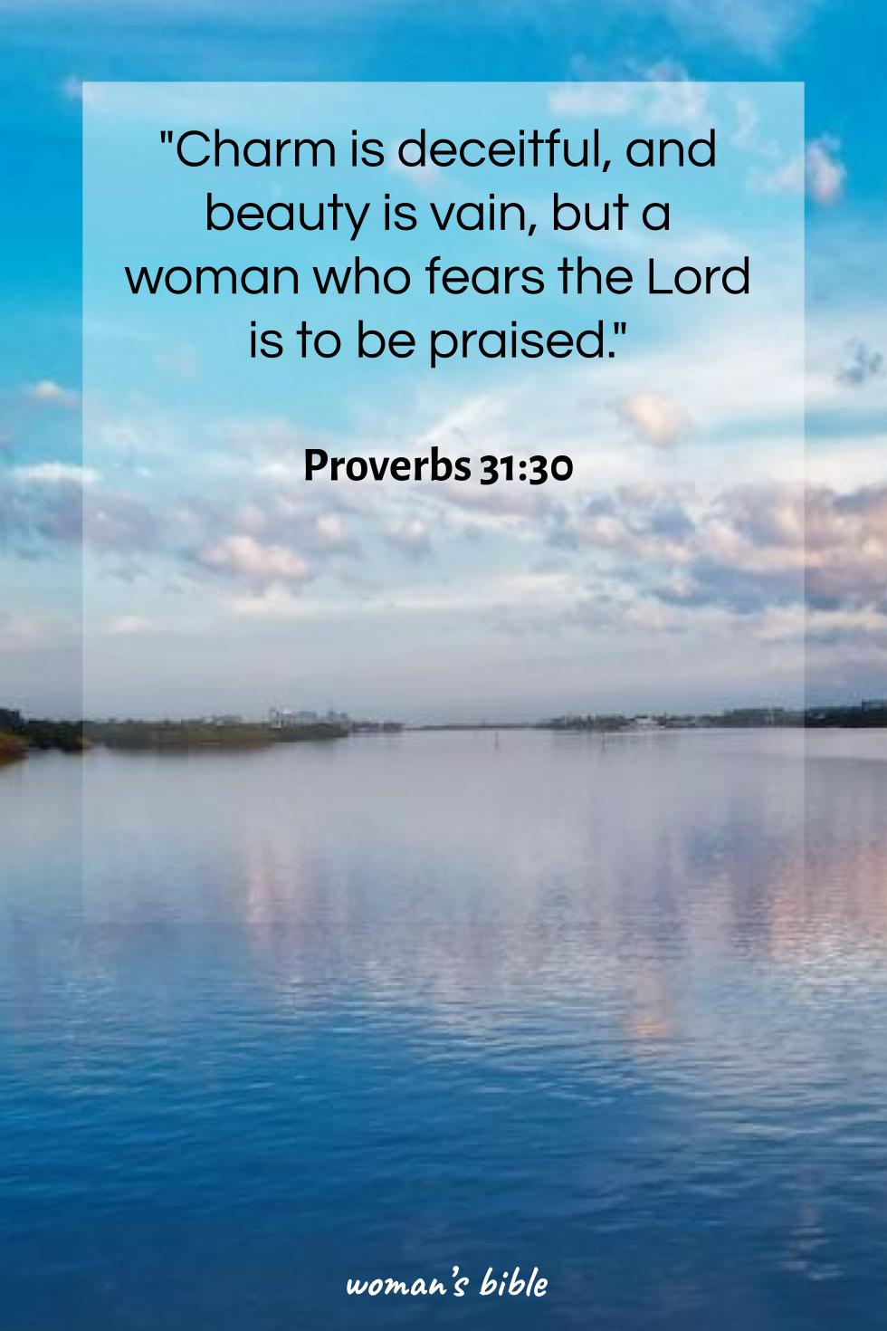 daily verse for woman Thursday, September 19th, 2024 Proverbs 31:30