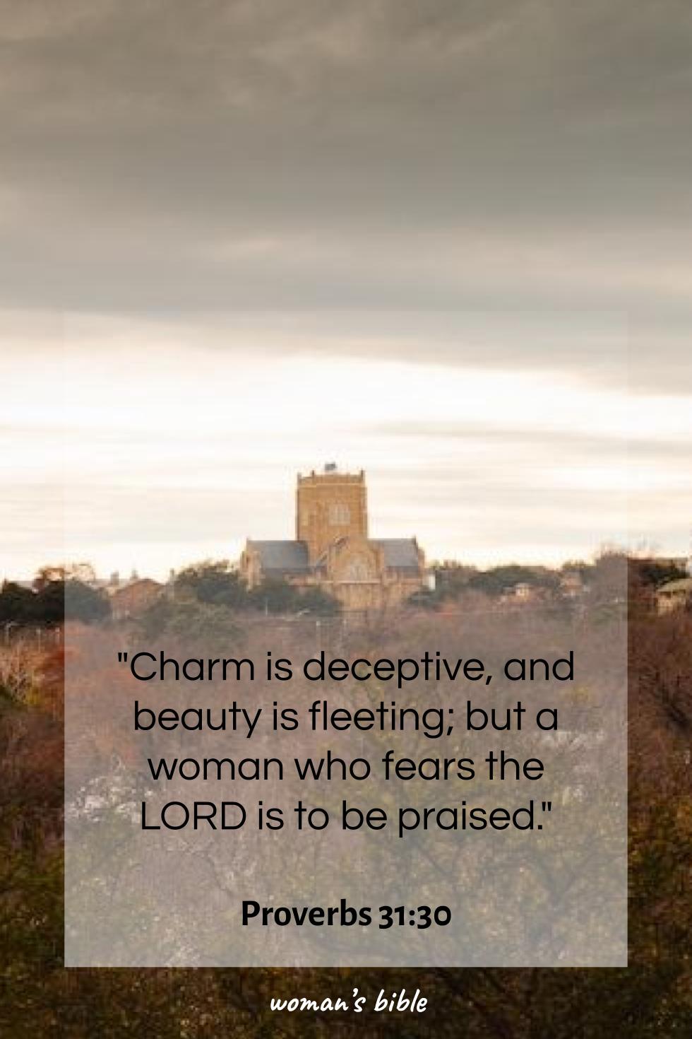 daily verse for woman Thursday, September 26th, 2024 Proverbs 31:30