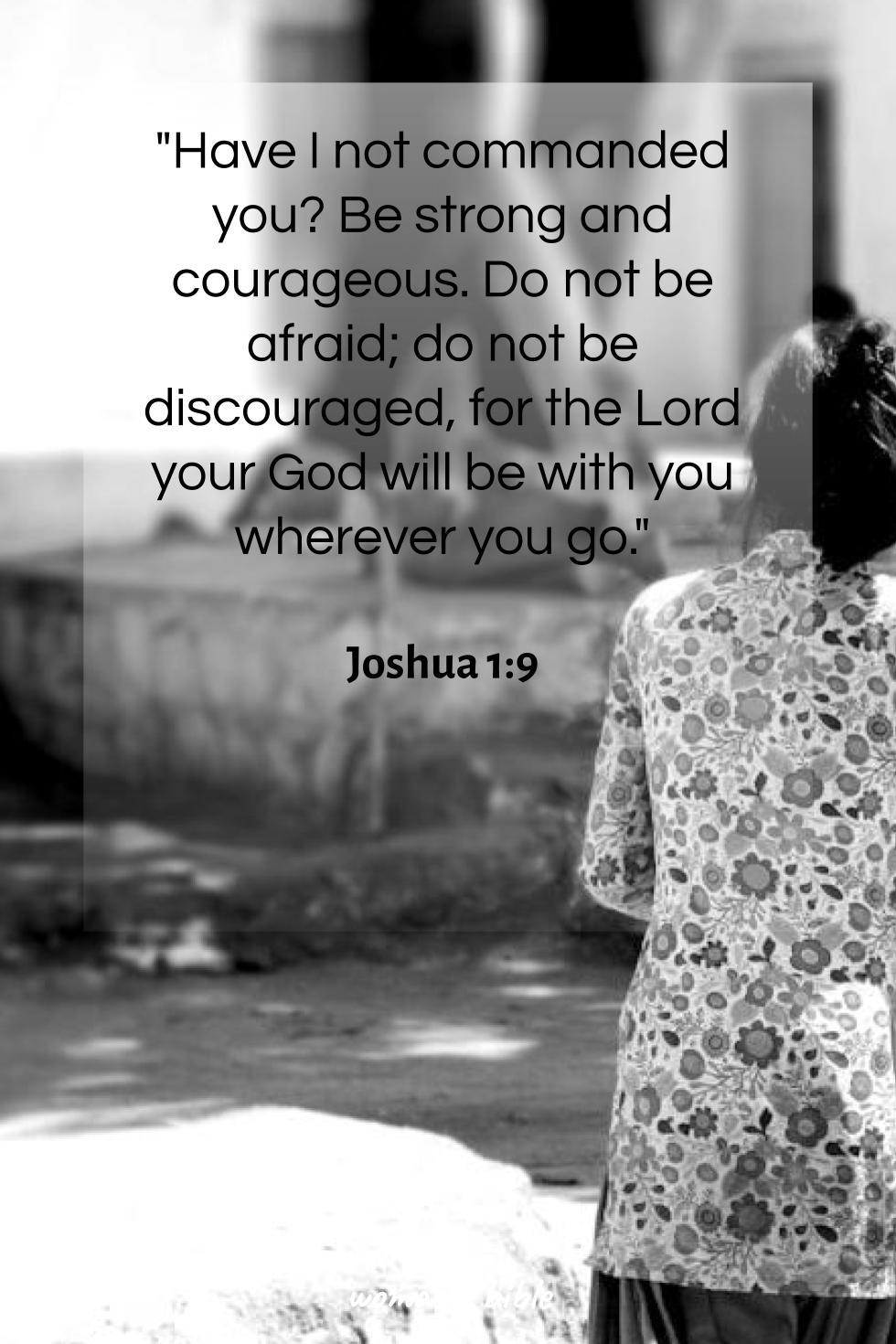 daily verse for woman Sunday, October 6th, 2024 Joshua 1:9