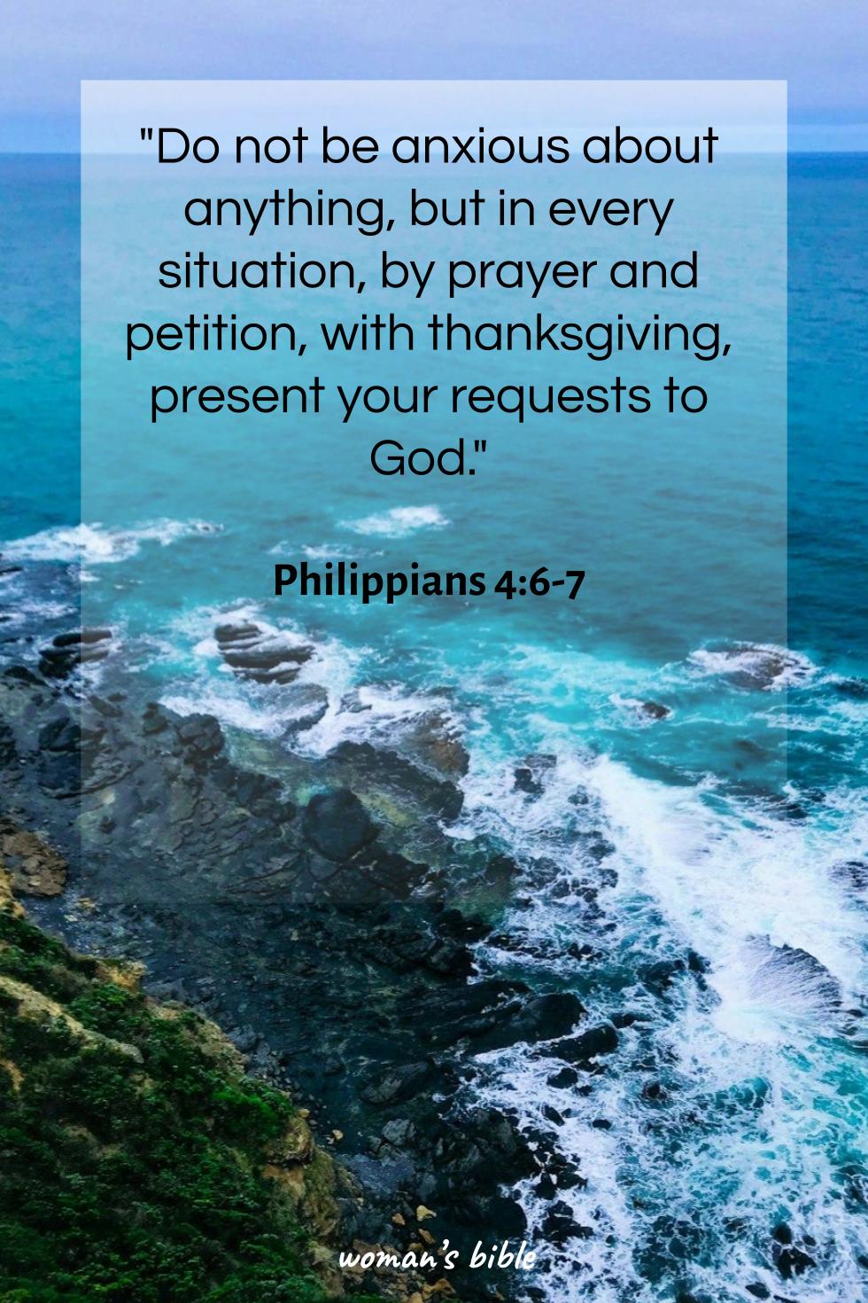 daily verse for woman Thursday, November 21st, 2024 Philippians 4:6-7