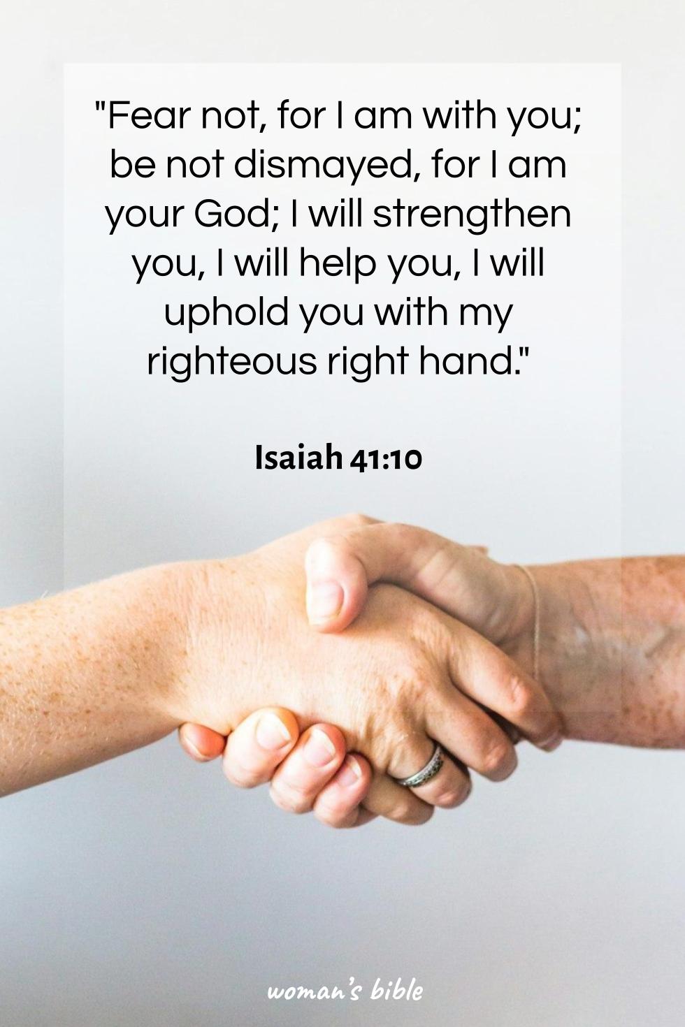 daily verse for woman Thursday, December 5th, 2024 Isaiah 41:10