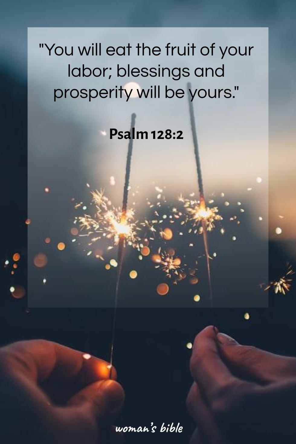 daily verse for woman Thursday, January 30th, 2025 Psalm 128:2