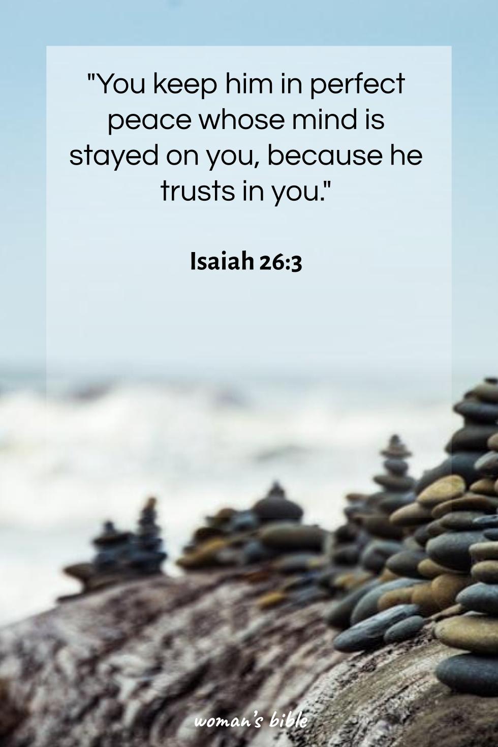 daily verse for woman Tuesday, January 21st, 2025 Isaiah 26:3