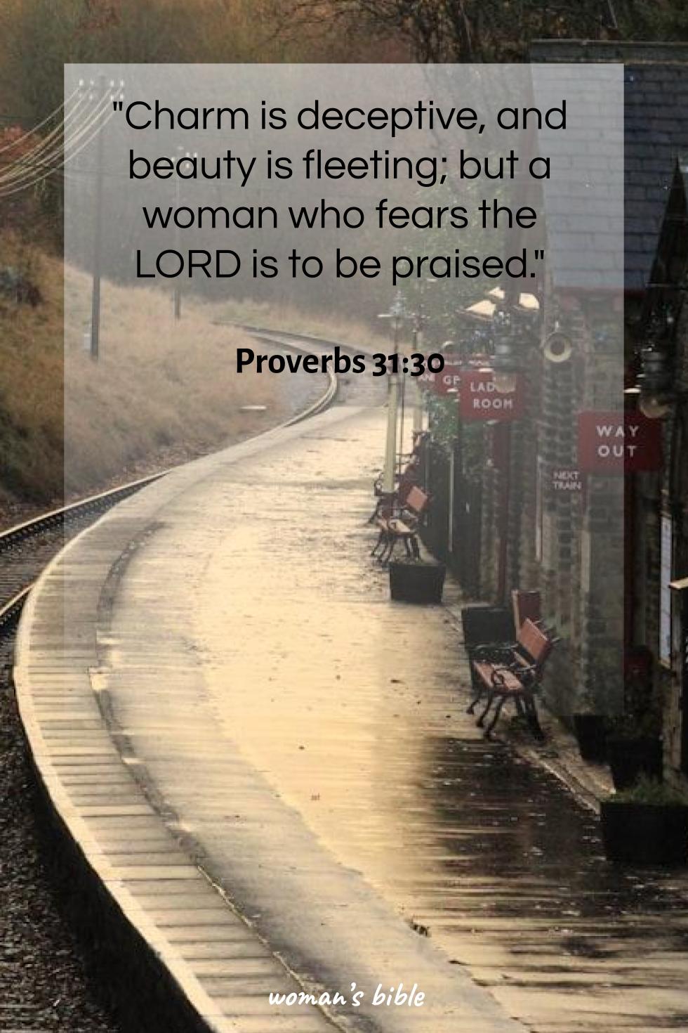 daily verse for woman Sunday, February 9th, 2025 Proverbs 31:30