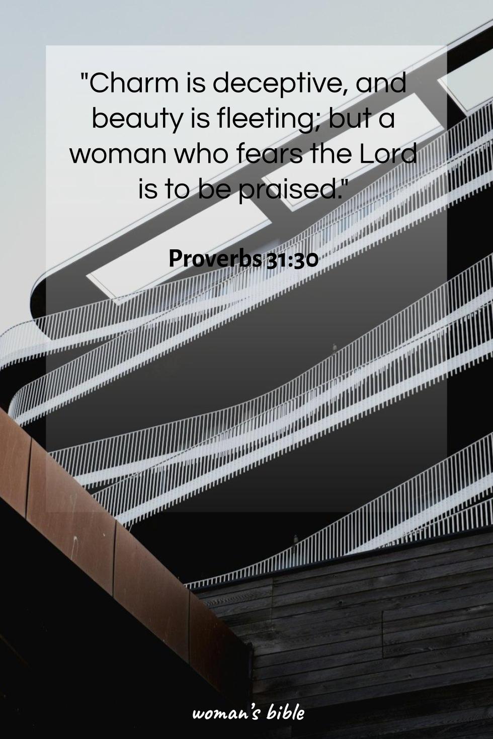 daily verse for woman Tuesday, February 18th, 2025 Proverbs 31:30