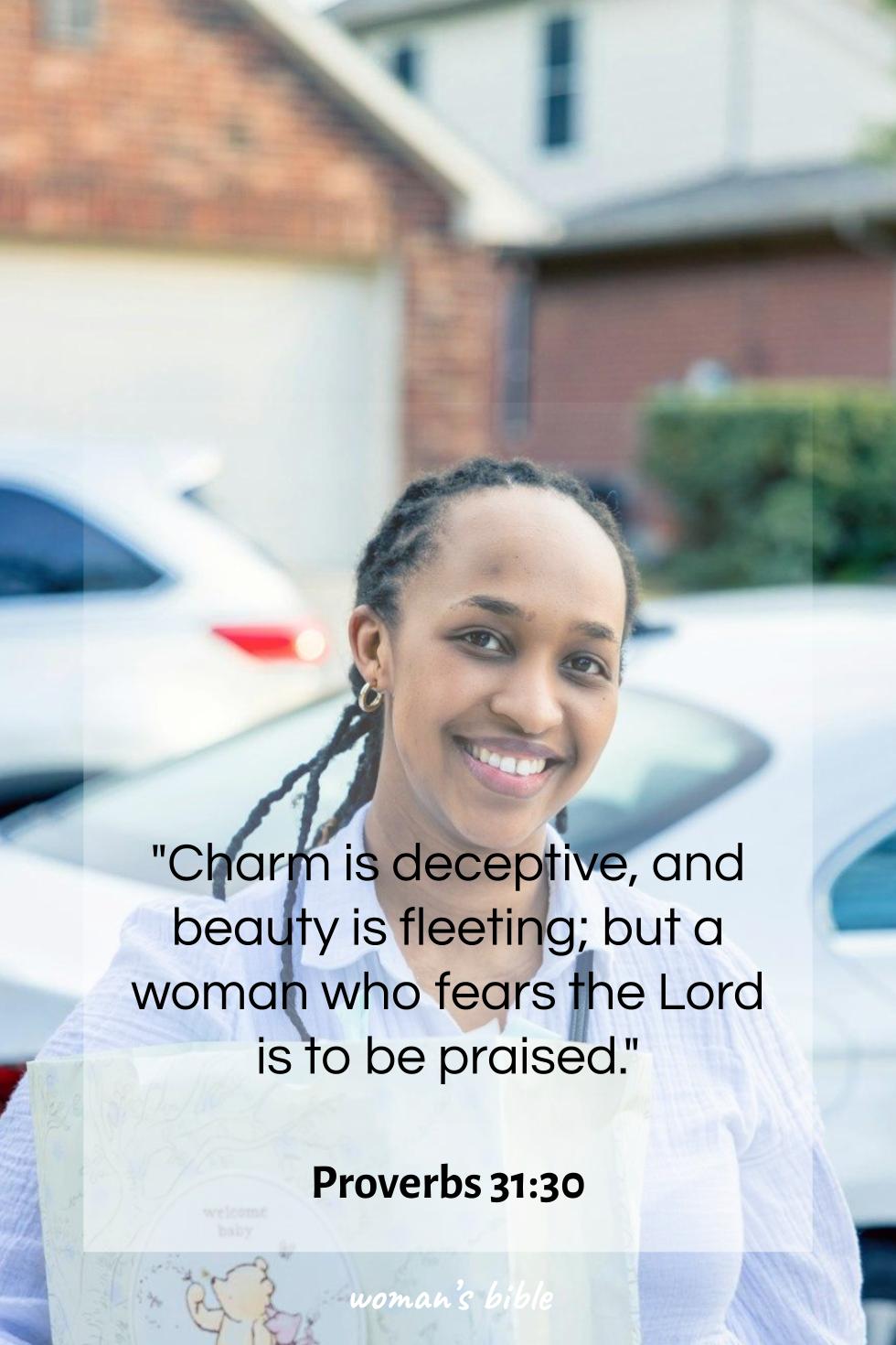 daily verse for woman Saturday, March 1st, 2025 Proverbs 31:30