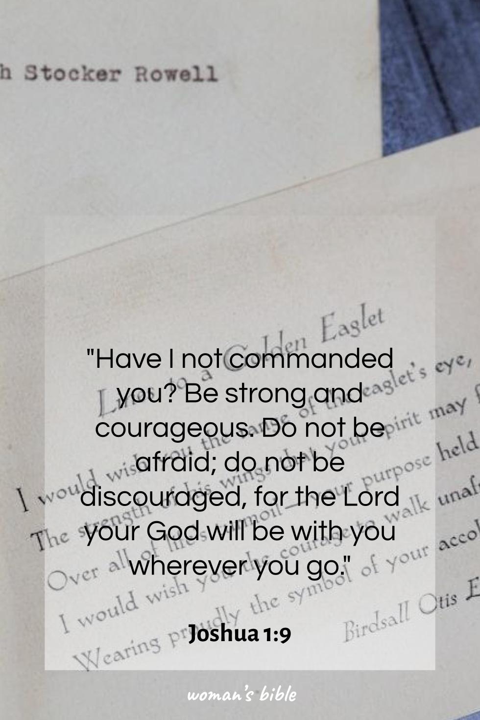 daily verse for woman Thursday, May 15th, 2025 Joshua 1:9