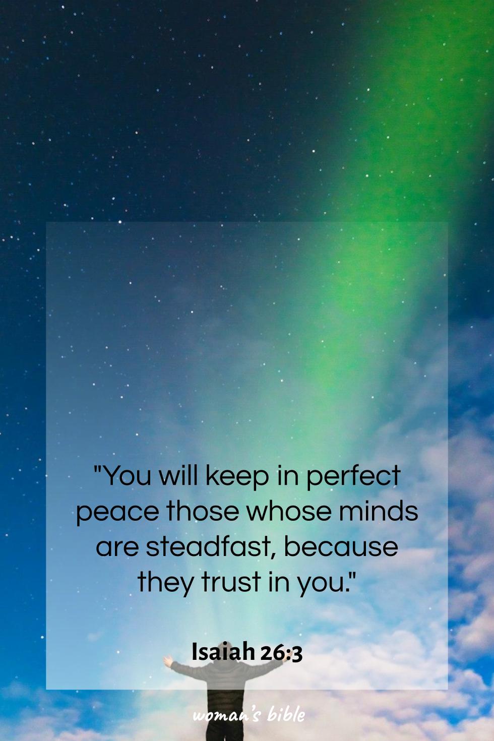 daily verse for woman Wednesday, May 28th, 2025 Isaiah 26:3