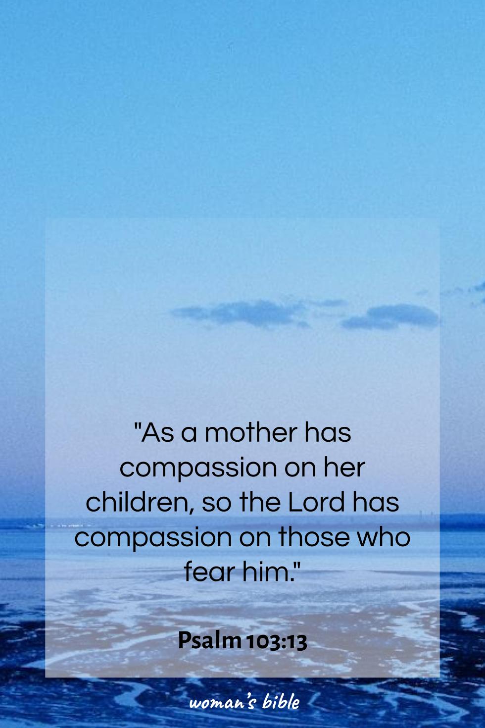 daily verse for woman Monday, June 9th, 2025 Psalm 103:13
