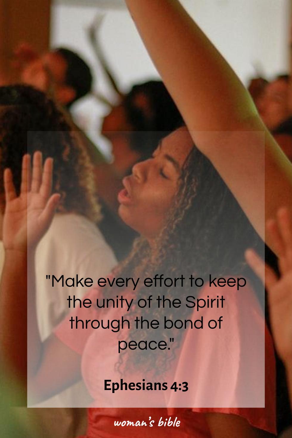 daily verse for woman Sunday, June 22nd, 2025 Ephesians 4:3