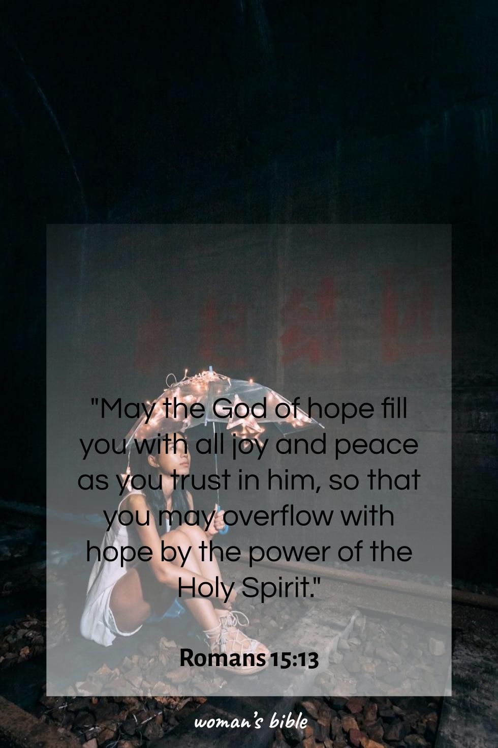 daily verse for woman Thursday, June 19th, 2025 Romans 15:13