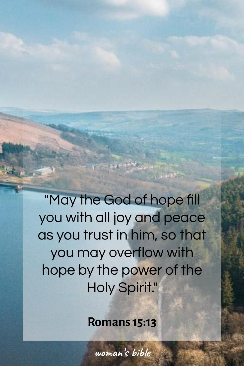 daily verse for woman Thursday, July 10th, 2025 Romans 15:13