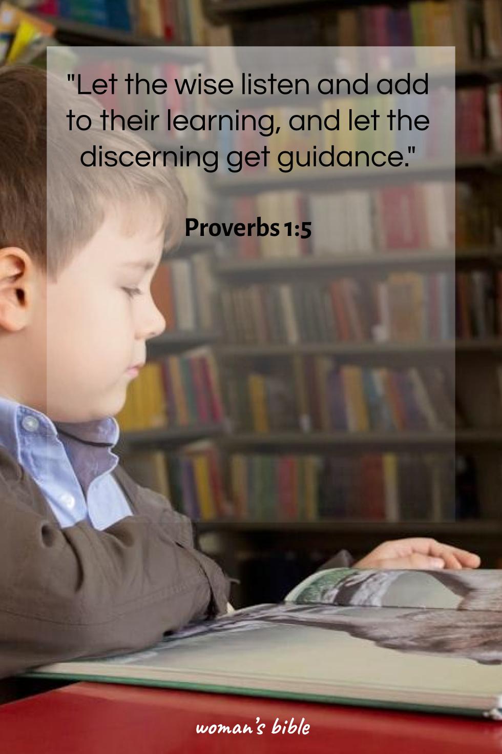 daily verse for woman Thursday, July 3rd, 2025 Proverbs 1:5
