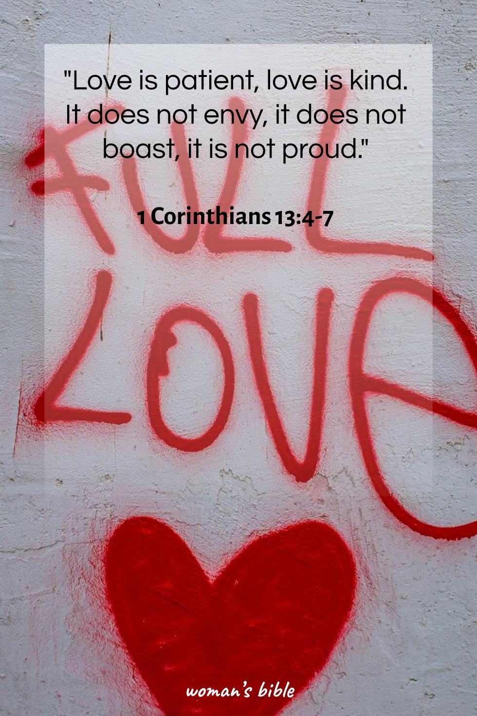 daily verse for woman Wednesday, July 23rd, 2025 1 Corinthians 13:4-7